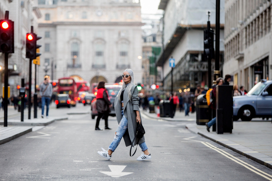 london trip loreal professionnel tecni.art dope street style outfit mini celine handbag purse shade london adidas superstar